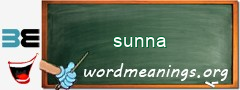 WordMeaning blackboard for sunna